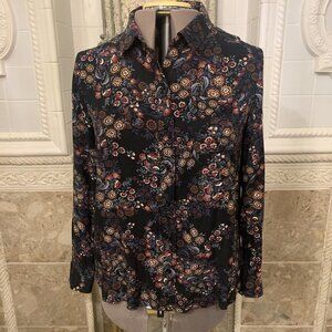 Westbound. Size Large. Long Sleeve Rayon, Button Up Shirt. Abstract. B82.